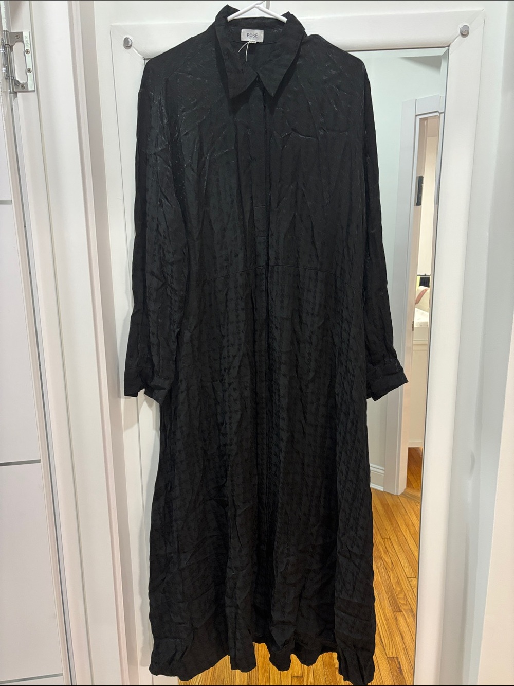 Black Maxi Shirt Dress